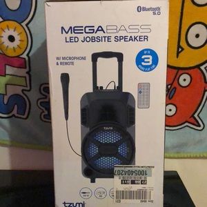 It is a speaker works perfectly and has never been used